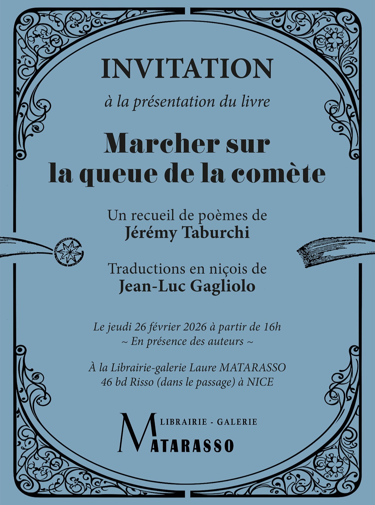 Présentation de mon livre à la Librairie-galerie Laure Matarasso