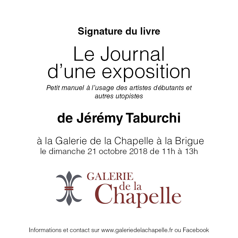 Signature du Journal d'une Exposition