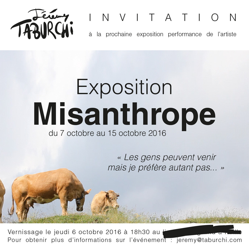 Présentation de l’Exposition Misanthrope