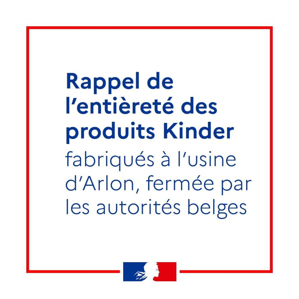 Chloroburchine : rappel des produits Kinder