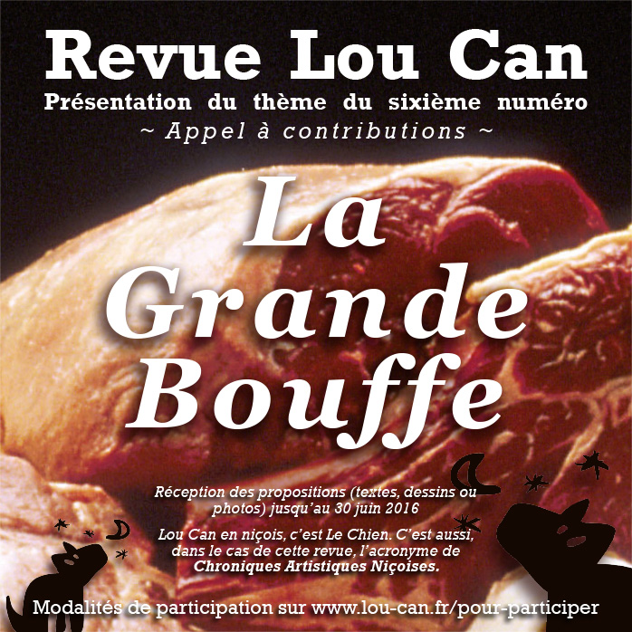 Annonce du thème du sixième numéro de la revue Lou Can