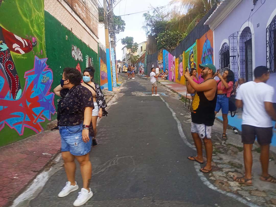 En exposition de rue à São Luis do Maranhão (Brésil)