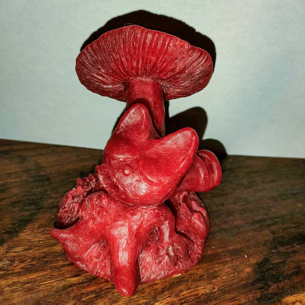 Les premiers tirages en cire du Chat Rose façon Champignon