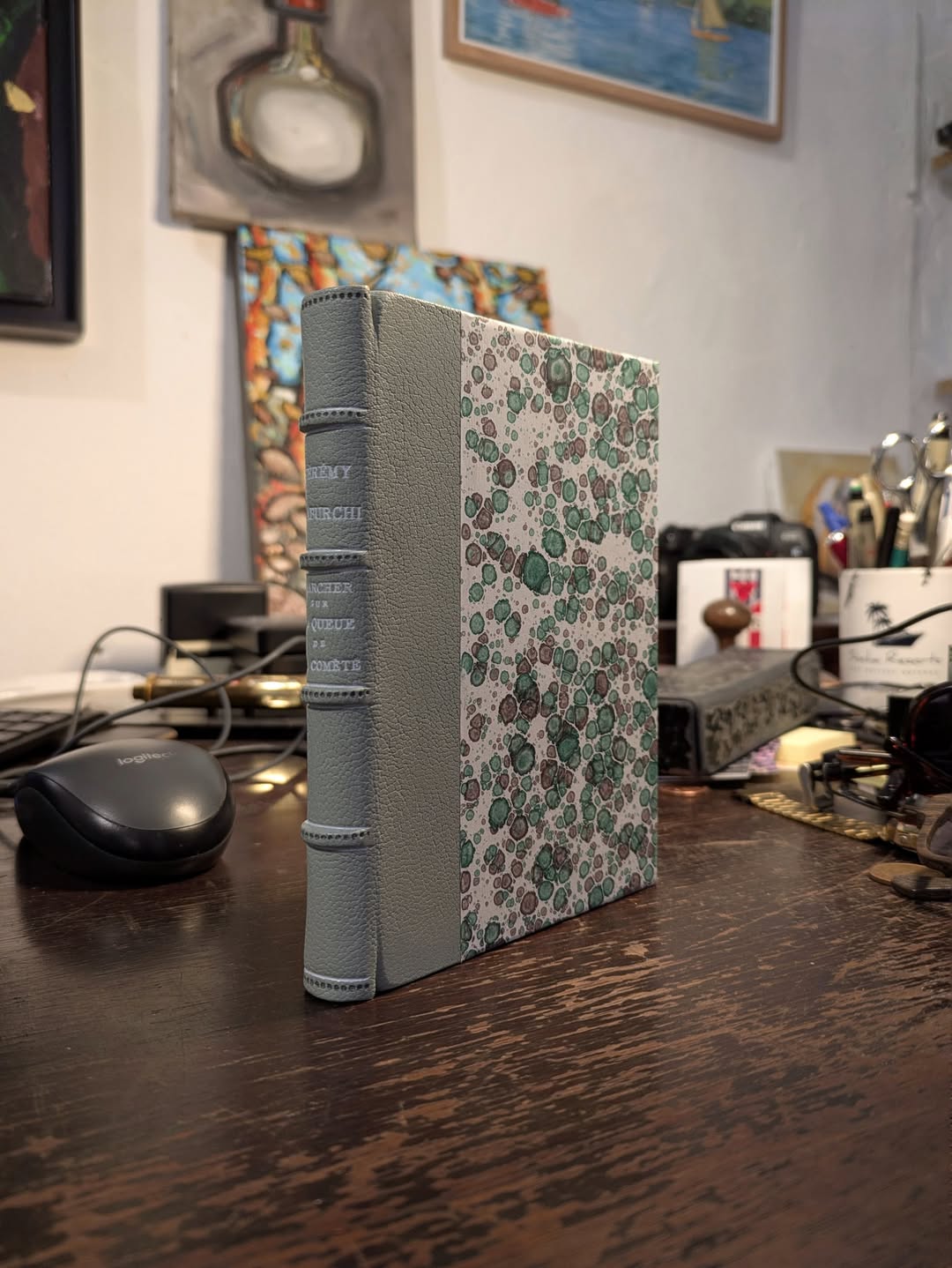 Mise en vente d’un exemplaire relié de mon recueil de poèmes, provenant de la collection particulière du relieur