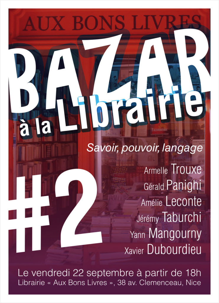 Participation au Bazar#2 à la librairie Aux Bons Livres