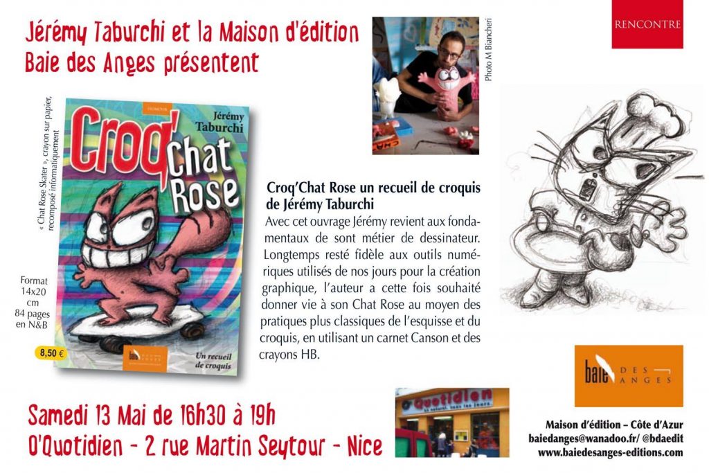 Présentation du Croq’Chat Rose, le livre