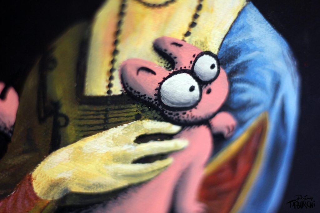 Le Chat Rose façon la Dame à l'hermine
