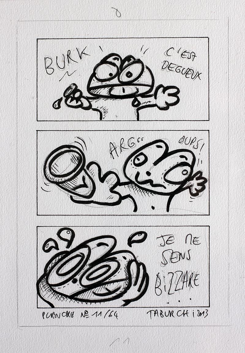 Planche originale d’étude de la bande dessinée N°11
