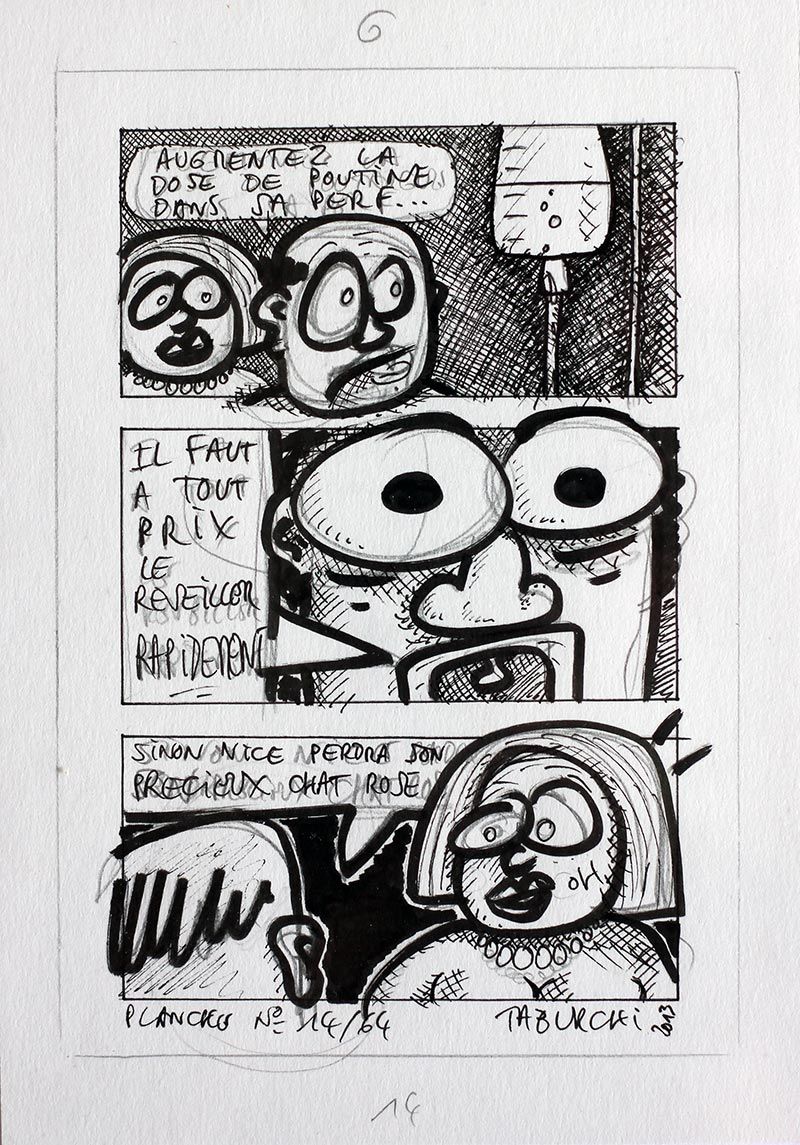 Planche originale d’étude de la bande dessinée N°14