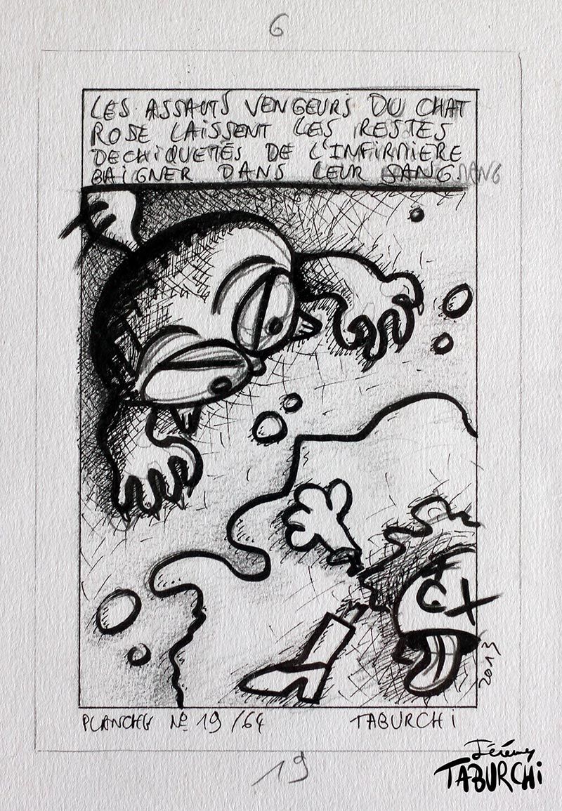 Planche originale d’étude de la bande dessinée N°19