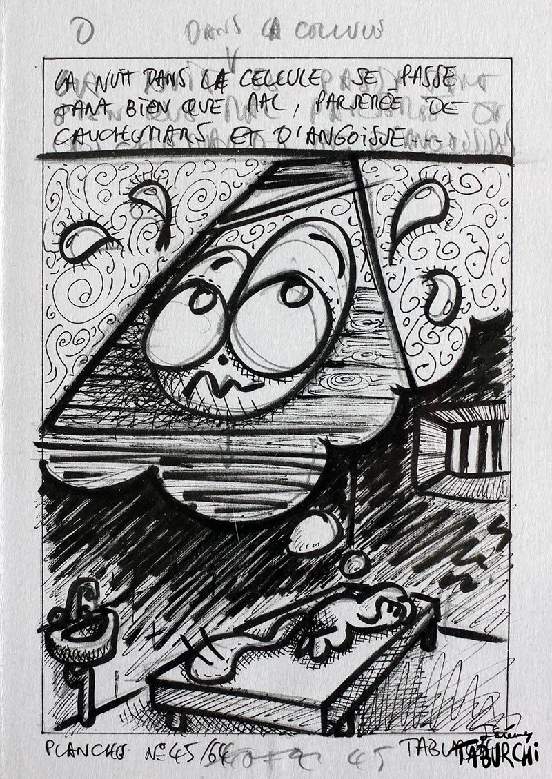 Planche originale d’étude de la bande dessinée N°45
