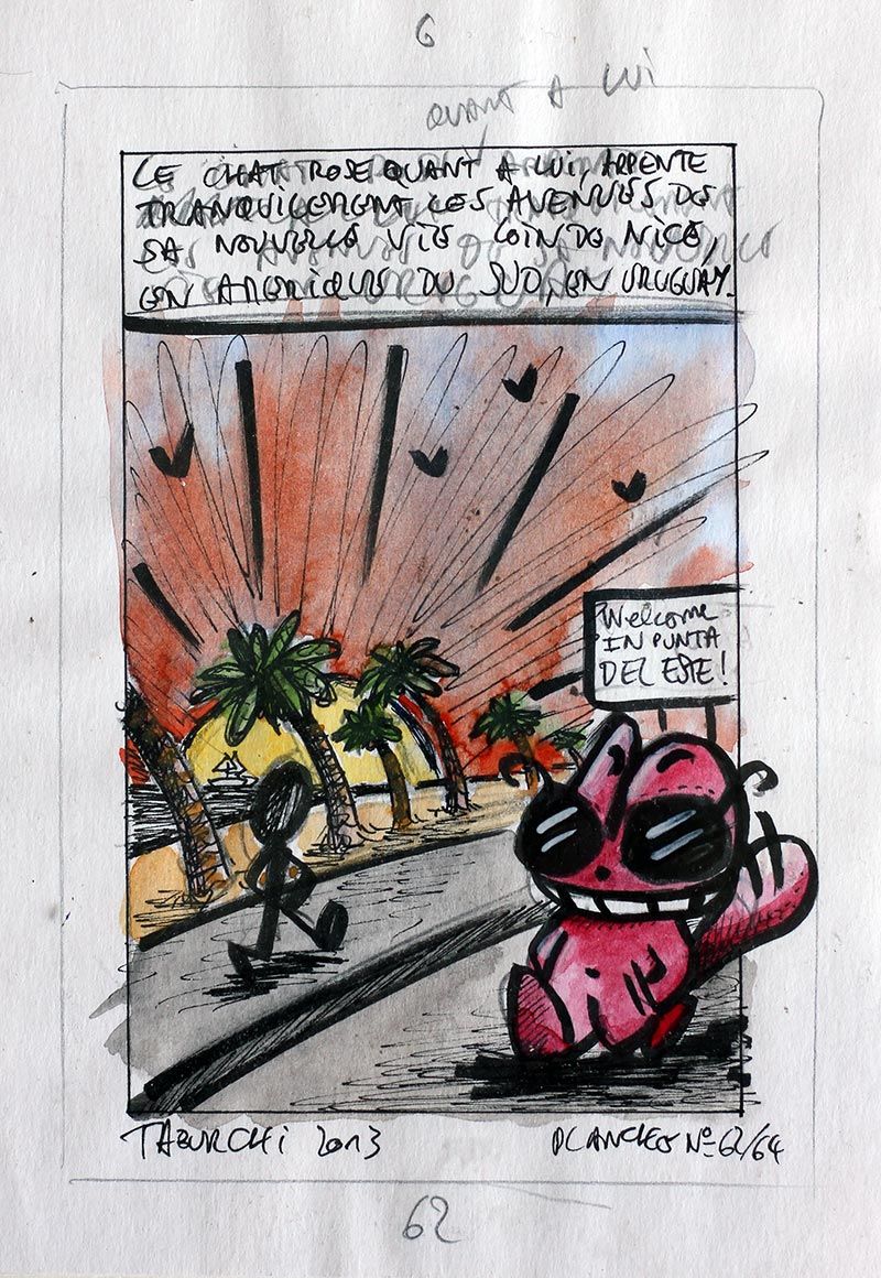 Planche originale d’étude de la bande dessinée N°62