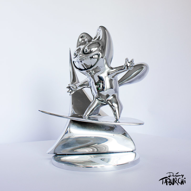 Surfin’Chat Rose fonte d’aluminium